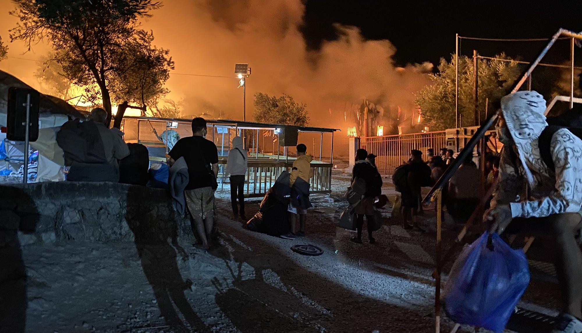 Moria refugiados incendio lesbos